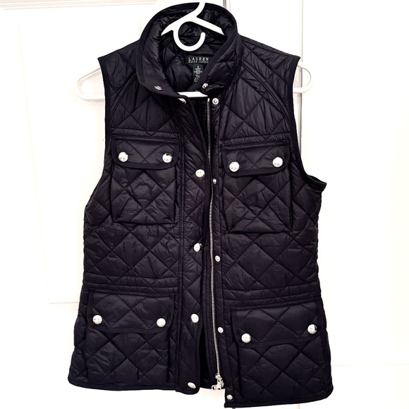 Lauren Navy Blue Quilted Vest - Size Small - Perfect Condition - Picture 1 of 2